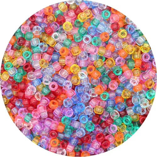 Vista 11 de Cuentas de Pony de Plástico Coloridas para Pulsera para Hacer Joyas para Pulseras de Amistad 6x9mm Multicolor para Cuentas Trenzado de Cabello