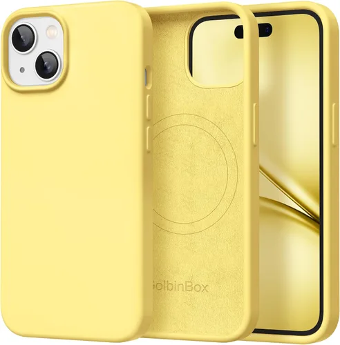 Vista 105 de GolbinBox Funda magnética para iPhone 17, compatible con MagSafe, cubierta de silicona integrada para control de cámara, funda de silicona líquida a