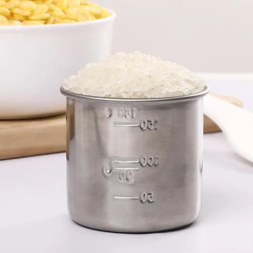 Vista 5 de SHOWERORO Taza medidora multiusos con graduaciones de cocina para granos de arroz y maíz, herramienta de almacenamiento para hornear y cocinar