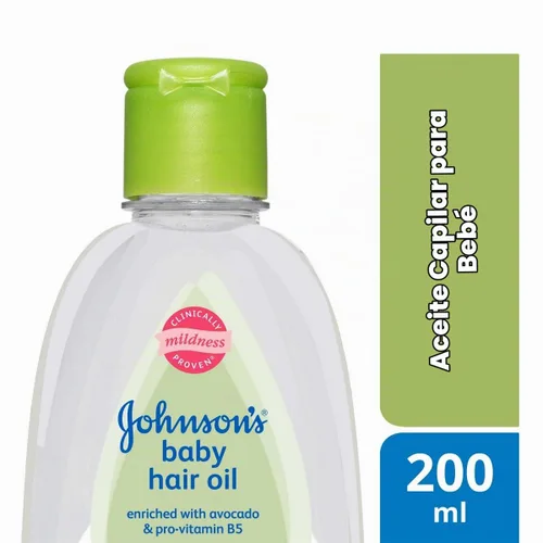 Vista 3 de Johnson's - Aceite para el cabello del bebé (6.8 fl oz) transparente