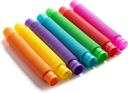 Vista 9 de Special Supplies Divertidos tubos de tracción y estiramiento para niños, juguete para reventar, doblar, construir y conectar, proporciona juego