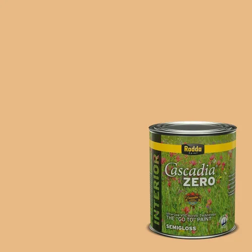 Vista 250 de Rodda Paint CASCADIA ZERO - Pintura plana e imprimación para interiores en uno, cuarto de galón, crema de ballet