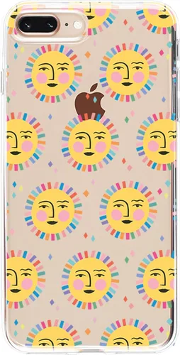 Vista 15 de Casely Funda para iPhone 6/7/8 Plus Bosque floral Flor de cerezo rojo Diseño clásico ultra delgado Flor de cerezo rojo floral