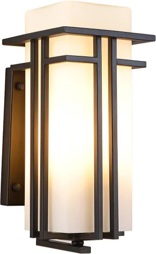 Vista 8 de Lámparas de poste al aire libre de bronce frotado al aceite, lámpara de poste impermeable con adaptador de montaje en muelle