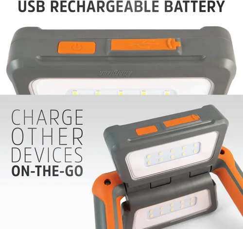 Vista 7 de Energizer Linterna LED recargable, luz de trabajo brillante de varios paneles, linterna de campamento resistente al agua, cable de carga micro USB