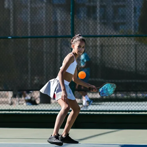Vista 9 de Muka Paquete de 10 bolas de pickleball con bolsa de cordón, bolas de pickleball de 40 agujeros para exteriores