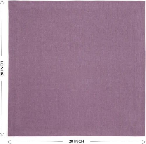 Vista 110 de Solino Home Juego de 4 manteles individuales blancos de 100 % lino puro de 14 x 14 pulgadas para invierno, San Valentín, primavera, Pascua, Fete