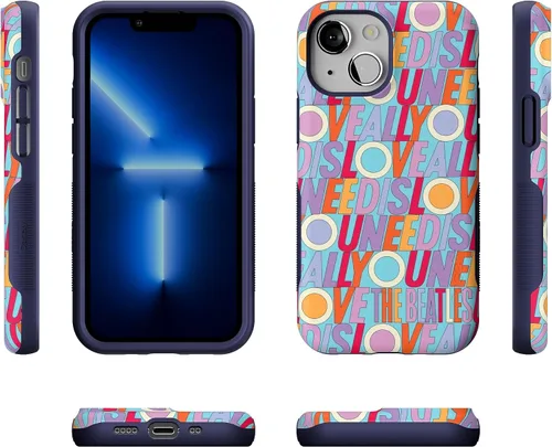Vista 9 de Funda Casely para iPhone 13 Mini Todo lo que necesitas es amor Beatles Compatible con MagSafe Diseño de funda protectora audaz