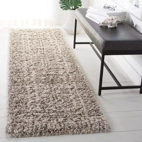 Vista 5 de SAFAVIEH Hudson Shag Collection - Alfombra decorativa de 2 x 3 pies, diseño marroquí marfil y gris, no desprende pelusa y de fácil cuidado, 2