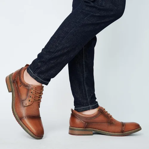 Vista 7 de Arkbird Zapatos de vestir Oxford de cuero para hombre - Elegante zapato formal de negocios para hombre