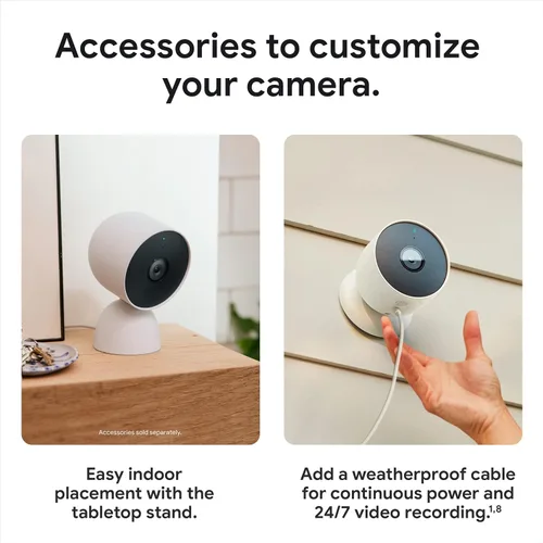 Vista 6 de Google Nest Cam para exteriores o interiores/batería - 2ª generación (paquete de 3)