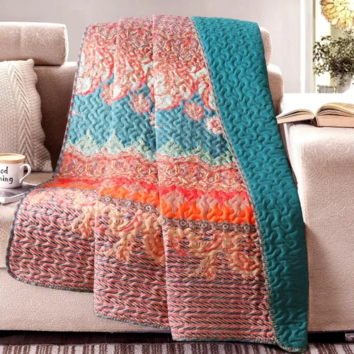 Vista 8 de Exclusivo Mezcla - Manta acolchada reversible estilo bohemio, 50 x 60 pulgadas