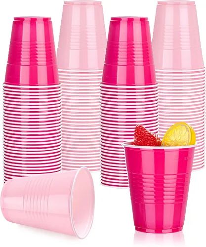 Vista 22 de WELLIFE 50 vasos de plástico dorados de 12 onzas, tazas de fiesta A-Oro