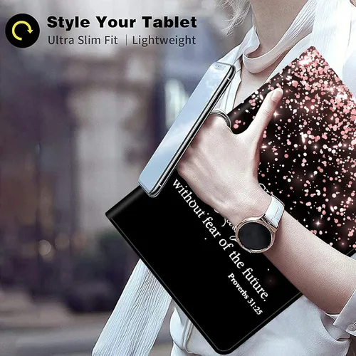 Vista 2 de Funda y posavasos para Samsung Galaxy Tab A7 Lite 2021, soporte ajustable a prueba de golpes para Samsung Tab A7 Lite de 8.7 pulgadas