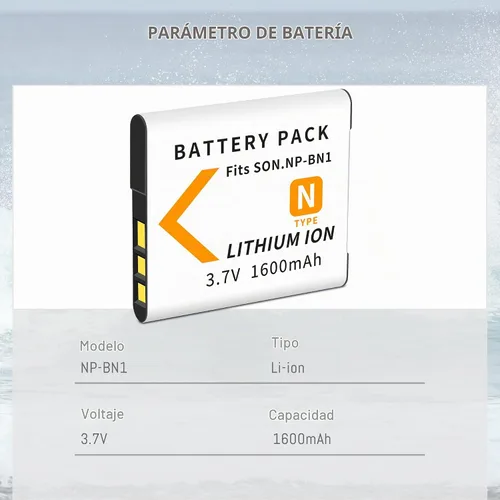 Vista 3 de 2X NP-BN1 NPBN1 Batería y Cargador LCD para Sony DSC-WX30 WX50 WX100 WX150