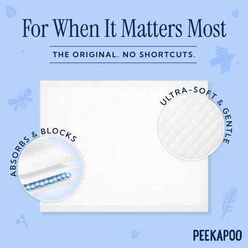 Vista 3 de Peekapoo - Los cambiadores originales desechables para bebé – 50 unidades Super suaves, impermeables, ultraabsorbentes Portátiles, aptos