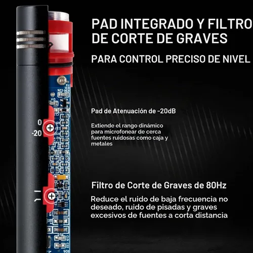 Vista 4 de SE ELECTRONICS - Micrófono de condensador cardioide de diafragma pequeño sE7 con clip