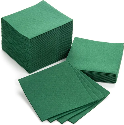 Vista 20 de AH AMERICAN HOMESTEAD Servilletas de cóctel de papel, servilletas desechables similares al lino, 4.75 x 4.75 pulgadas, servilletas cuadradas a Azul