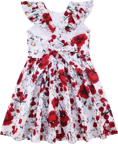 Vista 226 de Vestido de verano para niña, de algodón, con diseño floral