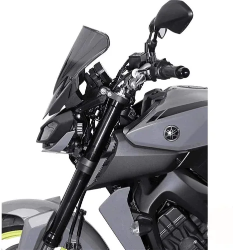Vista 4 de Parabrisas de motocicleta compatible con Yamaha MT09 FZ09 MT-09 FZ-09 FZ MT 09 2017 2018 2019 parabrisas de carreras parabrisas de carreras Negro