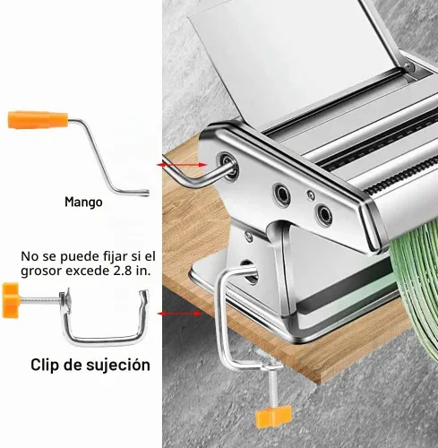 Vista 3 de Abrazadera de repuesto duradera para fabricante de pastas - Accesorios para máquinas de pasta, fijación manual de la herramienta de mano