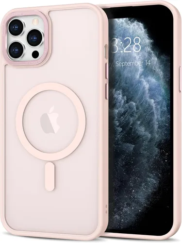 Vista 15 de Anuck - Funda magnética para iPhone 11 compatible con MagSafe, carcasa trasera mate translúcida dura, borde de TPU, delgada, resistente a impactos