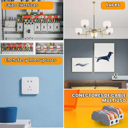 Vista 6 de RVBOATPAT Kit de 60 conectores de alambre, 1 a 1 en línea, conectores de cable de palanca eléctrica en línea, tuercas a presión, combinación