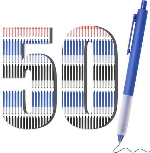 Vista 11 de Bolígrafos a Granel, 30 Piezas Bolígrafos Retráctiles de Punta Media (1.0mm) Bolígrafos de Bola para Escritura Suave Regalos para Mujeres y Hombres