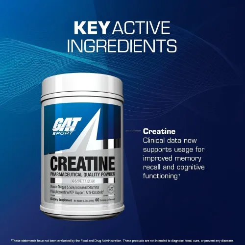 Vista 5 de GAT SPORT Polvo de Creatina Monohidrato, 150 Gramos, Fuerza, Salud Cerebral, Apoyo GLP1 Antioxidante, Resistencia, para Hombres y Mujeres