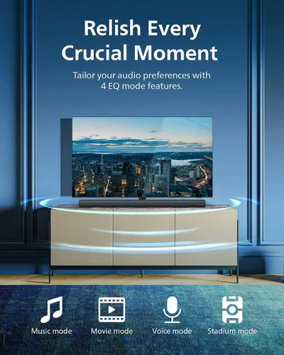 Vista 3 de Barra de sonido PHILIPS B4208 de 2.0 canales con Bluetooth, HDMI ARC y reproducción USB - Simplemente mejor sonido de TV
