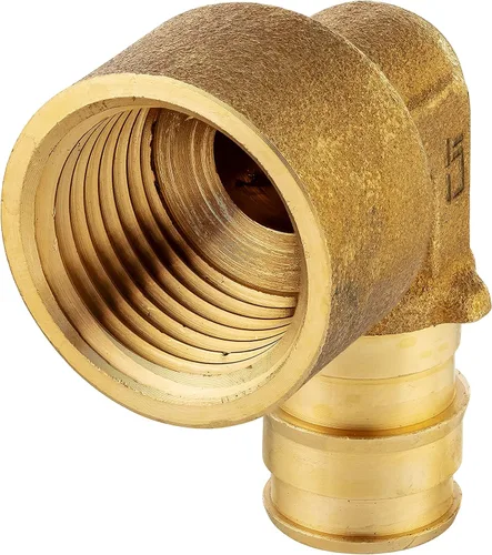 Vista 4 de Paquete de 2 accesorios de latón de expansión EFIELD Pex A de 1/2 x 1/2 pulgadas, codo hembra NPT para conexión de tubo Pex-A, ASTM F1960