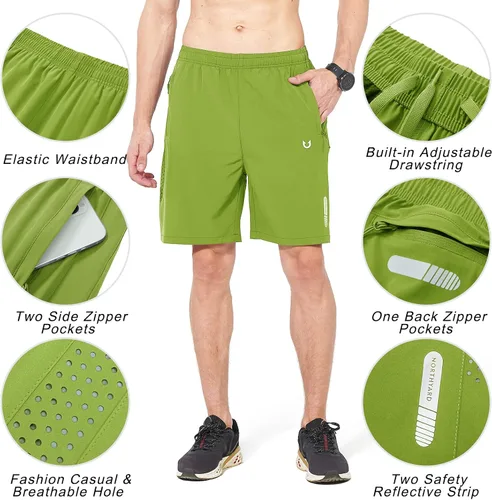 Vista 5 de NORTHYARD - Pantalones cortos deportivos para correr para hombres, ligeros, de secado rápido, 7, 5 o 9 pulgadas, para senderismo, deportes, gimnasio
