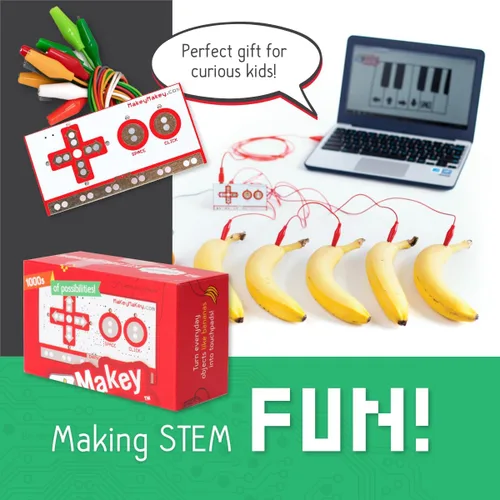 Vista 5 de Kit STEM Makey Makey de Joylabz, Kits Científicos Educativos, Miles de Actividades de Ingeniería y Programación de Computadoras, Diversión Práctica