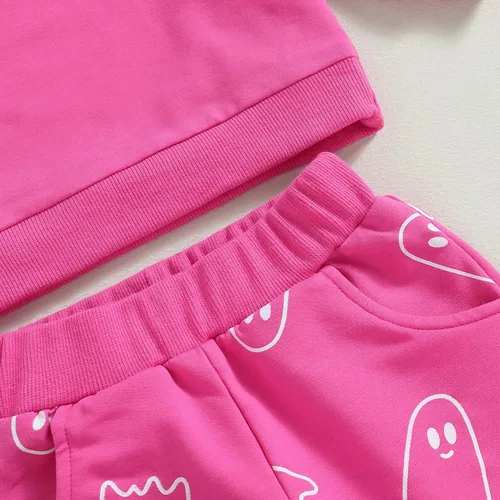 Vista 5 de Conjunto de sudadera de manga larga con diseño de trébol para el día de San Patricio, conjunto infantil