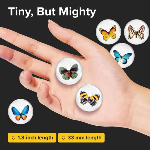 Vista 2 de Imanes de cristal súper lindos – Juego de multipack decorativo con agarre fuerte – Ideal para nevera, taquillas, fotos y notas