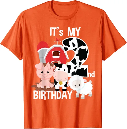 Vista 95 de Camiseta para fiesta de 2 años con texto en inglés "It's My 2nd Birthday", Negro