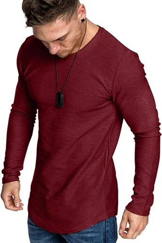 Vista 18 de Camiseta de Moda para Hombre, Camiseta Muscular de Gimnasio, Entrenamiento, Camiseta Atlética de Algodón, Camiseta Superior 240-azul