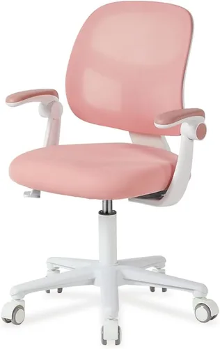 Vista 4 de Silla de escritorio para niños, silla para niños de altura ajustable. Diseño ergonómico. Adecuado para niños de 4 a 12 años, color azul claro