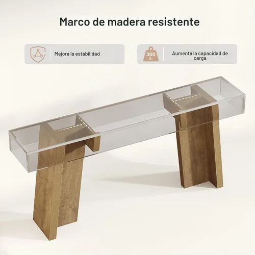 Vista 7 de Tribesigns Mesa consola de 70.9 pulgadas de largo, mesa de entrada de granja detrás del sofá para sala de estar, pasillo, entrada, vestíbulo