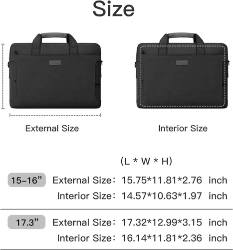 Vista 9 de Bolso de hombro para laptop de negocios para portátil 14-15-15.4-15.6-16 13-16 pulgadas