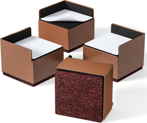 Vista 9 de Ezprotekt Elevadores de cama de 2 pulgadas, elevadores de muebles resistentes para cama, sofá, silla, marco de patas de mesa, elevadores de cama