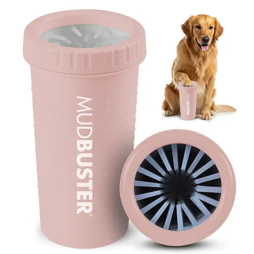 Vista 11 de Dexas MudBuster Limpiador portátil de patas para perros, grande, color blanco brillante, edición especial, suministros y accesorios de primera