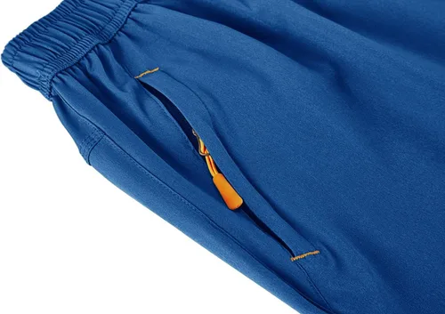 Vista 3 de TBMPOY Pantalones cortos de senderismo para hombre, 7 pulgadas, secado rápido, para gimnasio, deportes al aire libre, bolsillos cortos con cremallera