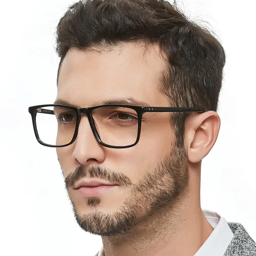 Vista 12 de OCCI CHIARI Lentes anti luz azul - Gafas de computadora y juegos para hombre (negro, sin aumento)