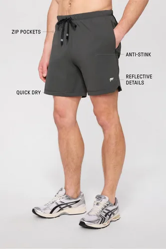 Vista 81 de Fabletics The One - Pantalón corto para hombre (forro), entrenamiento, natación, ligero, de secado rápido, bolsillo con cremallera, tejido elástico