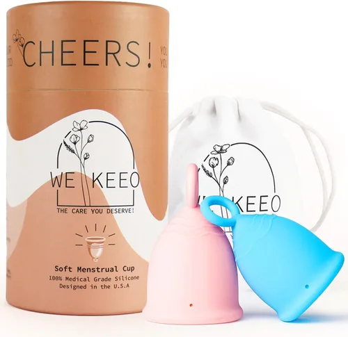 Vista 10 de Disco menstrual reutilizable hecho de 100% disco de silicona de grado médico, soporta hasta 6 súper tampones con protección cómoda de 12 horas sin