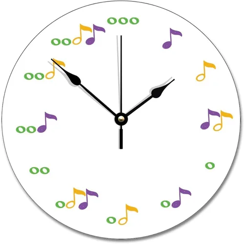Vista 17 de Reloj de pared con aspecto de madera natural, reloj de pared de guitarra acústica, silencioso, redondo, de madera, funciona con pilas, reloj