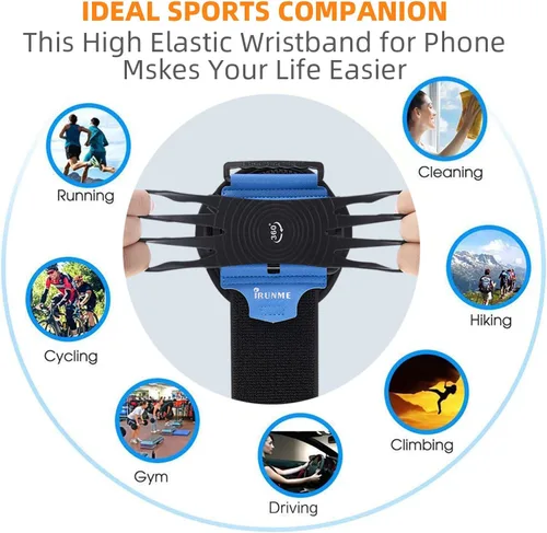 Vista 8 de Pulsera deportiva extraíble giratoria de 360 grados para teléfono móvil