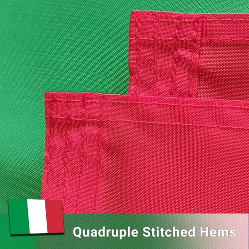 Vista 5 de Bandera italiana de 3 x 5 para exteriores, poliéster resistente, con rayas cosidas, ojales de latón