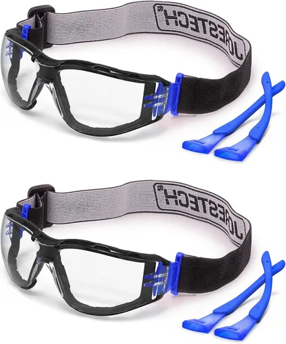 Vista 9 de JORESTECH Safety Glasses with Adjustable Strap - 3 in 1 Converter High Impact Resistance Anti-Fog Azul